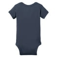 thumbnail image 5 of Infant Short Sleeve Cotton/Polyester Baby Rib Bodysuit Navy 6M, 5 of 5