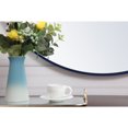 thumbnail image 4 of Metal frame round mirror with decorative hook 39 inch in Blue, 4 of 6
