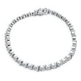 thumbnail image 2 of Bling Jewelry Womens Bridal 20CTW CZ Round Solitaire Swirl S Wave Link Tennis Bracelet 7 Inch, 2 of 4