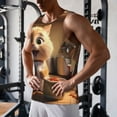 thumbnail image 5 of Picia Cartoon Cooking Cat Printed Men’s Performance Tank, Men's Workout Tank Top Moisture-Wicking Tank Top Muscle tee, Breathable Workout Shirt-XX-Large, 5 of 7