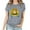 Gray, variant on WREESH Women's Summer T-Shirts Fashion Round Neck Short Sleeve with Loose Graphic Print Gray