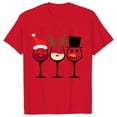 thumbnail image 4 of Camisetas navideñas de vino para mujer, ropa, camisetas divertidas de dibujos animados, camiseta de moda Kawaii, camisetas coreanas para mujer, camisetas navideñas para vino, 4 of 5
