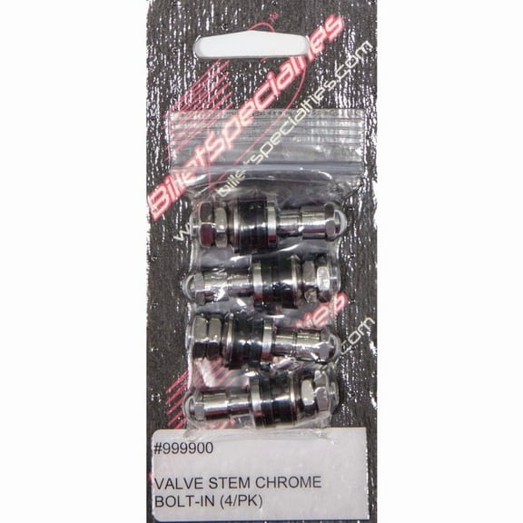 Billet Specialties Valve Stem Chrome Bolt- In 4-PK