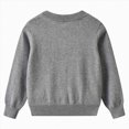 thumbnail image 5 of Cdudpw Girl's Flower Button Down Knitted Cardigan Loose Cute Crop Sweater Outwear(M240-Dark Gray), 5 of 5
