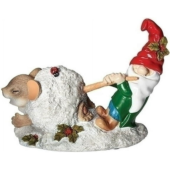 Charming Tails Mouse & Gnome Figurine