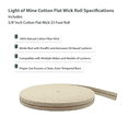 thumbnail image 3 of Light Of Mine 5/8" Inch 100% Cotton Flat Wick 33 Foot Roll for Paraffin Oil or Kerosene Based Lanterns and Oil Lamps with Genuine Red Stitch Superior Quality (5/8"), 3 of 7