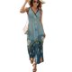 thumbnail image 1 of Vestido Largo Sin Mangas Para Mujer, Bohemian Pattern Traje Informal Para Cumpleaños, Verano, 1 of 5