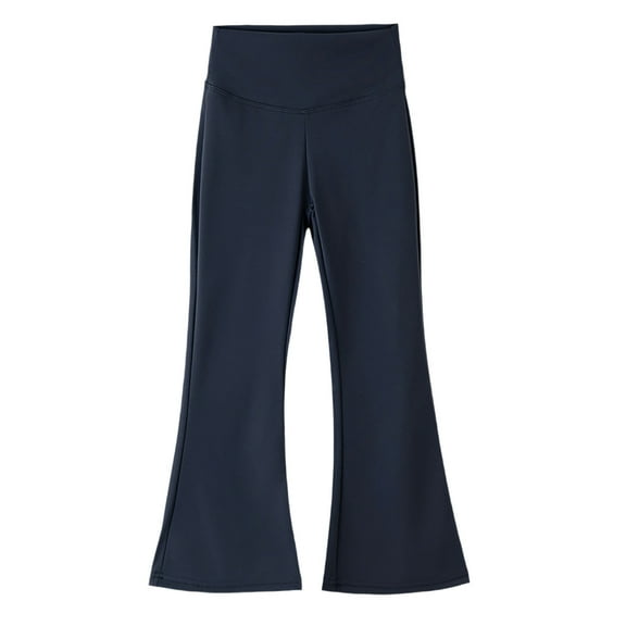 Lvshlubb Girls Legging Casual High Waisted Flared Pants Fashion Althetic Pants Trousers with Pocket Size 3-15