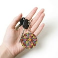 thumbnail image 5 of Naloa Daisies Flowers Print Round Keychain Keychain Key Ring, Key Tag, Key Chain Bulk for Gift Accessories (Round), 5 of 7