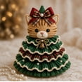 thumbnail image 5 of Crochet Animal Christmas Tree DIY Kit,Christmas Yarn Craft Set with Animal Character Design,Handmade Holiday Ornament Making Kit,DIY Crochet Decoration for Home Tabletop Display (G), 5 of 7