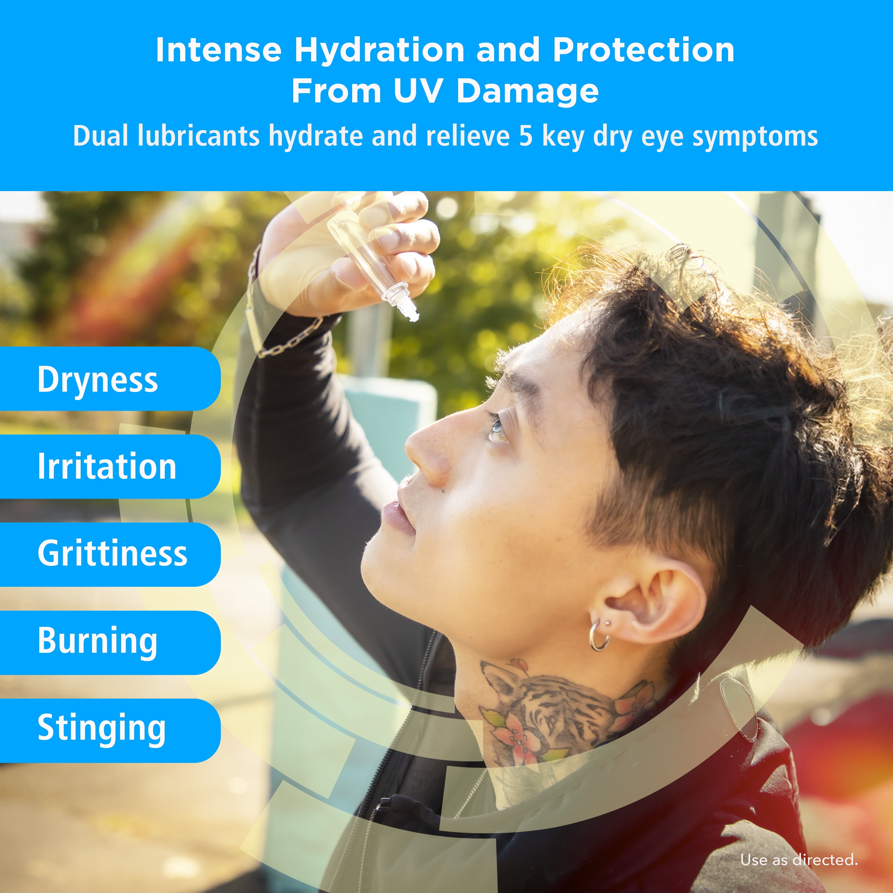 (3 pack) Rohto Dual Light Relief, Cooling Lubricant Eye Drops, Multi-Symptom Relief, 0.6 fl oz