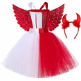 thumbnail image 2 of Disfraz de ángel demonio para niñas, vestido de princesa con tutú para fiesta de carnaval, disfraz de Halloween para niños, vestidos de cosplay con alas, 2 of 5