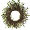 thumbnail image 2 of 17.7 Inches Olive Branch Wreath Artificial Wall Wedding Party Decor Farmhouse Olive Bean for Front Door with Olive Leaves Greenery Wreath Spring Summer Garland, 2 of 10