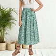 thumbnail image 2 of Rove Studio Girls Floral Print Midi Skirt, Casual A-Line Flowy Skirt With Elastic Waist, Lightweight Summer Tiered Skirt For Kids Daily Wear GN1 140, 2 of 4