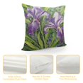 thumbnail image 4 of YINGXI Throw Pillow Covers Watercolor Blossom Lavender Flower Summer Love Beautiful Green Iris Decorative Pillow Cases Home Decor Square Pillowcases 22x22in, 4 of 5
