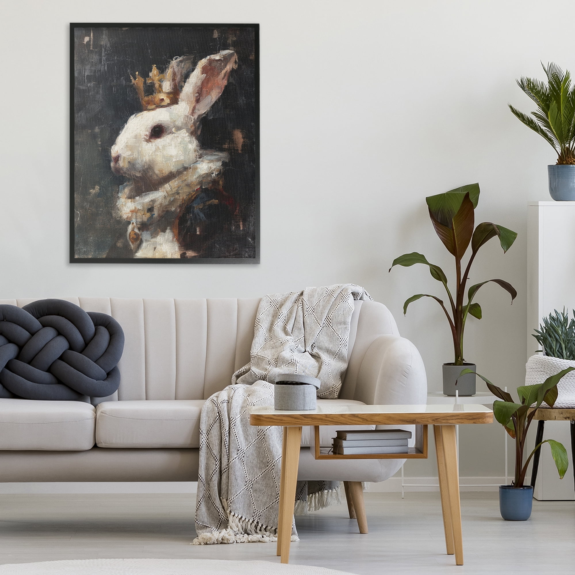 Stupell Industries Regal Monarch Rabbit Black Framed Giclee Art, design by Svetlana Aleynikova
