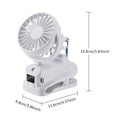 thumbnail image 3 of 2-in-1 Clip on Fan with Humidify, Humidifier Cooling Fan,Portable Desk Fan with 4 Speeds & LED Screen, Rechargeable Stroller Fan 1200mAh Battery for Home Office Outdoor, 3 of 10