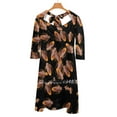 thumbnail image 4 of Robe Évasée Cafard Infestation Col Carré Robe Élégante Mode Féminine Imprimée Robe Cafards Insectes, 4 of 5