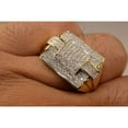 thumbnail image 2 of 3.00 CT Men Simulated Diamond Engagement Pinky Ring 14k Yellow Gold Plated Silver, 2 of 3