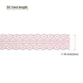 thumbnail image 2 of Uxcell 1.2 Inch Wide 50 Yard Lace Ribbon Floral Pattern Light Pink Lace Trim Ribbon for Gift Wrapping, Wedding Decor, 2 of 5