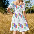 thumbnail image 3 of Ballons d'Anniversaire Design Coloré de Fête Robe Sans Manches Robes à Manches Longues Robe Féminine, 3 of 4