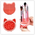 thumbnail image 1 of 3 In 1 Silicone Makeup Brush Cleaning Mat, Makeup Cleaning Brush Washing Mat, Makeup Brush Drying Rack, Portable Washing Tool, Easy To Carry Makeup Tools for Makeup, 1 of 4