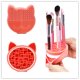 thumbnail image 2 of Alfombrilla de limpieza de brochas de maquillaje de silicona 3 en 1, alfombrilla de lavado de brochas de limpieza de maquillaje, estante de secado de brochas de maquillaje, herramienta de lavado, 2 of 5