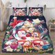 thumbnail image 3 of Juego de edredón navideño Kirby Star Comfort Twin para niños y adultos, juego de 3 piezas con estampado de dibujos animados, tamaño King, funda de almohada y sábana, 3 of 6