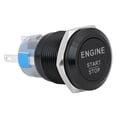 thumbnail image 2 of Interruptor de encendido, botón de motor de automóvil LED blanco de 12 V Botón de arranque del motor Durabilidad extendida, 2 of 9