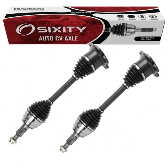 Sixity Auto 2 pc Front CV Axle Kit compatible with GMC Yukon 1998-2006 - Pair Left Right Driver Passenger Complete Axle Shaft Assembly