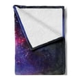 thumbnail image 2 of Universe Soft Flannel Fleece Throw Blanket, Galaxy Cosmos Wooden Bridge Panoramic View Celestial Space Print, Cozy Plush for Indoor and Outdoor Use, 50" x 70", Pale Brown Hot Pink, by Ambesonne, 2 of 5