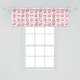 thumbnail image 2 of Ambesonne Dessert Window Valance, Hand Drawn Illustration of Cupcake Variety with Piece of Cakes on Plate, Curtain Valance for Kitchen Bedroom Decor with Rod Pocket, 54" X 18", Hot Pink and White, 2 of 3
