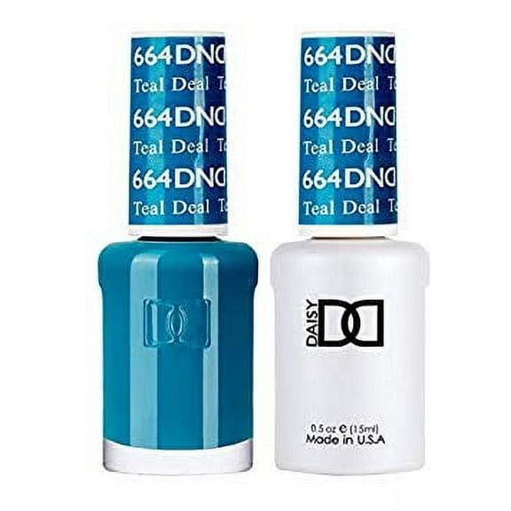 DND Nail Polish Gel & Matching Lacquer Set - 664 TEAL DEAL