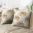 thumbnail image 3 of LALILO Throw Pillow Covers Floral With Peony Accent Art Artwork Cushion Cover 18" x 18", 2 Pack, 3 of 6