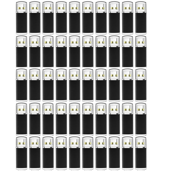 Clé USB, Clé USB portable, Clé USB avec Couvercle de Protection pour le Stockage de Données (Lot de 50 * 4 Go Noir)