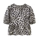 thumbnail image 3 of Camisa de verano con tirantes, blusa de leopardo con cordones, Top corto de manga abombada, ropa de verano para mujer, 3 of 4