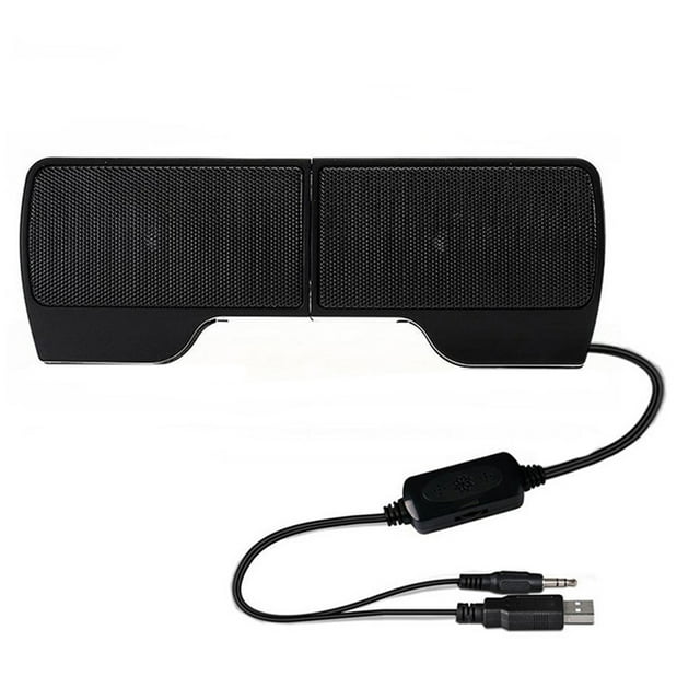 braveheart Portable Mini USB Stereo Speaker Mini speaker Notebook Laptop Computer PC Screen Clip-on Music Player Black