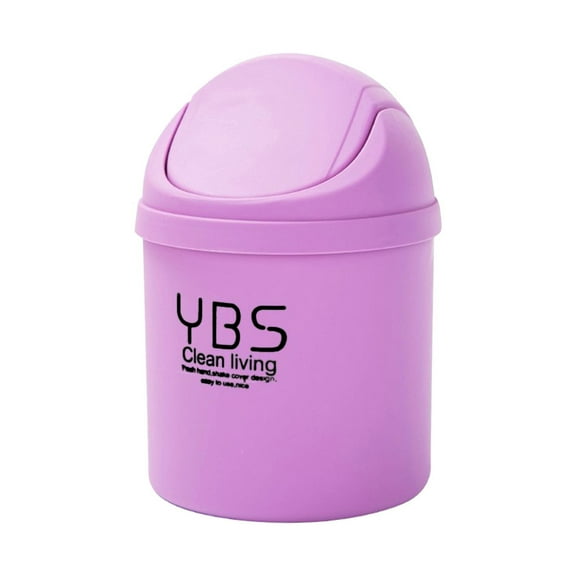 Mini Wastebasket Can with Swing Lid, Tiny Desktop Waste Garbage Bin for Home, Office, Kitchen, Vanity Tabletop, Bedroom, Bathroom (1.5L Capacity)