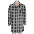 thumbnail image 6 of Xuniizn Flannel Shirt Women, Super Long Plaid Shirts for Women, Womens Flannel Shirts Long Sleeve, Flannel Jacket Women Collared Business Casual Tops Work Blouses, 6 of 9