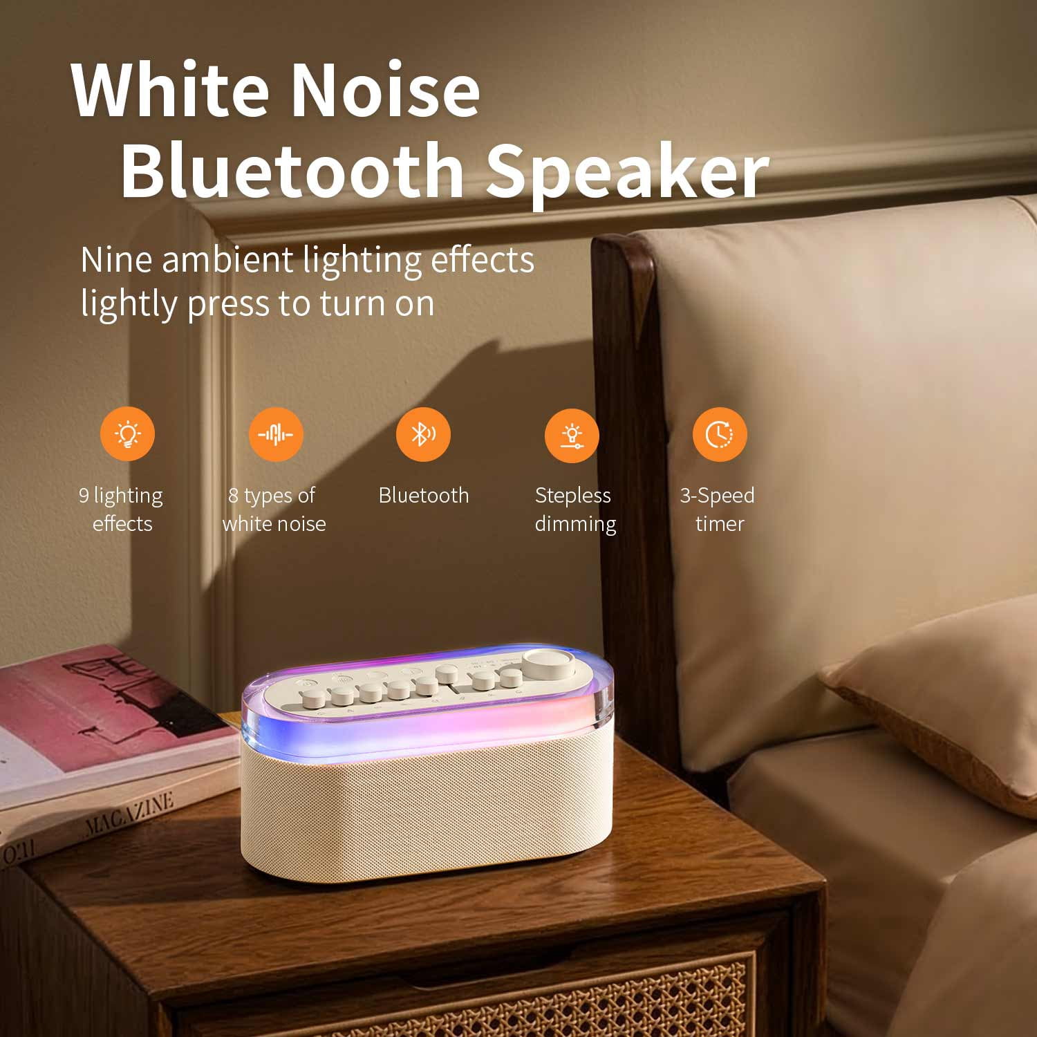 ANTBOOK White Noise Sound Machine for Sleep with Bluetooth – picture 5