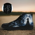 thumbnail image 2 of Coolcustomize Men's Plus Size Gothic High-Top Sneakers - Dark Fantasy Gothic Boots with Witch, Lace-Up Closure - Gothic Boots for Halloween, Cosplay, Streetwear - Lace-Up Couple Shoes for Big Feet, 2 of 10