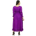 thumbnail image 4 of Bimba Women's Cotton Smocked Waist Long Casual Maxi Dress, 4 of 7