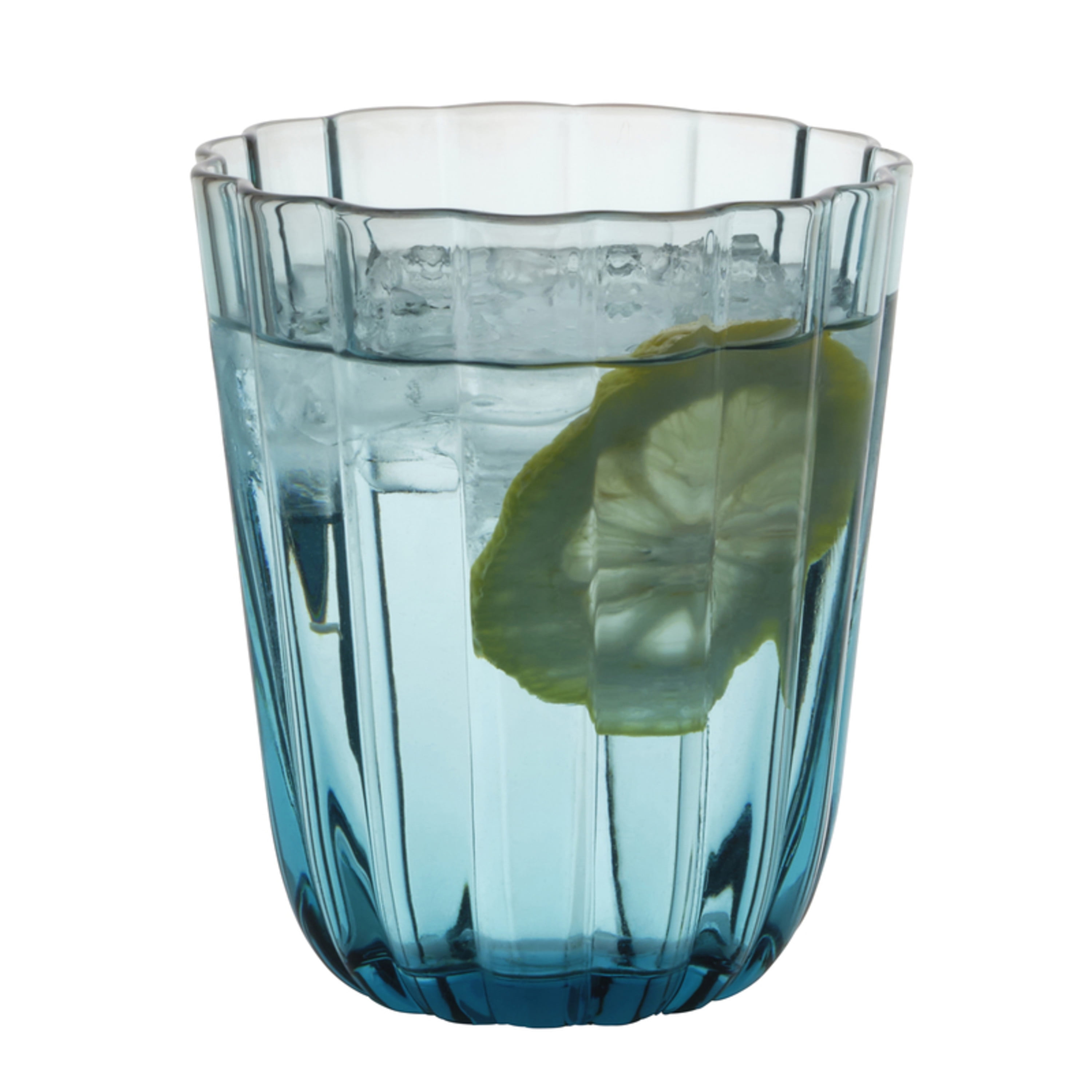 Grecian Blue Ombre Glass Drinkware Set, 8 Piece by Drew Barrymore