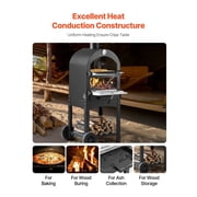Outdoor Pizza Oven 12, Pellet Wood Fired Pizza Oven, 1000°F, Portable Pizza Maker with Wheels, Wood Burning Oven for Pizza, Bread, BBQ