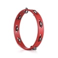 thumbnail image 1 of Tambourine de 10 Pouces pour Adultes, Son de Grelot Agréable, Anneaux de Cloche Rouges à Manivelle, Cloche en Bois et Métal, Instruments de Percussion, Fournitures pour la Maison, l'École et les Fêtes, Rangée Simple, Tambourine en Bois, 1 of 6