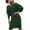 Green, variant on Aoochasliy Fall Dresses for Women Casual Knit Dress Long Sleeve Hip and Waist Dress Long Sleeve Collar Dress