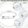 thumbnail image 2 of 1 bag 12pcs Adjustable 201 Stainless Steel Expandable Bangle Making Stainless Steel color 0.16cm Inner Diameter: 2-1/8 inch(5.5cm), 2 of 6