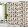 thumbnail image 4 of Ambesonne Cartoon Shower Curtain, Repeating Forest Animals, 69"Wx84"L, Grey Yellow and Multicolor, 4 of 4