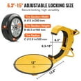 thumbnail image 2 of KFFKFF Tire Security Clamp, Single Pack Vehicle Wheel Lock, Robust Anti-Theft Tire Securing Device,  Suitable for RV Trailers, Automobiles, Trucks, SUVs, 2 of 9