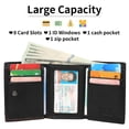 thumbnail image 3 of LOUEBICA Men's Genuine Leather Wallet Trifold Wallet RFID Blocking Minimalist Wallets for Men with ID Window, 3 of 6